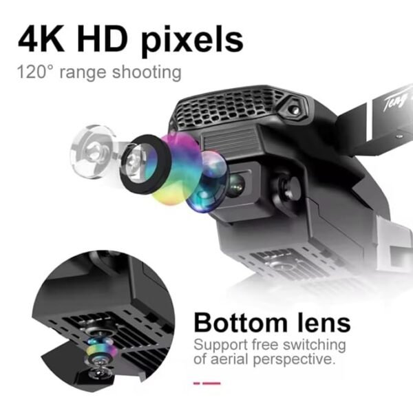 Remote Control Dual Camera Drone 4K 1080P Obstacle Avoidance 5G WiFi Selfie Gesture RC Drone Brushless Motor 360° Rotate Headless Mode Auto Hover Function - Image 3
